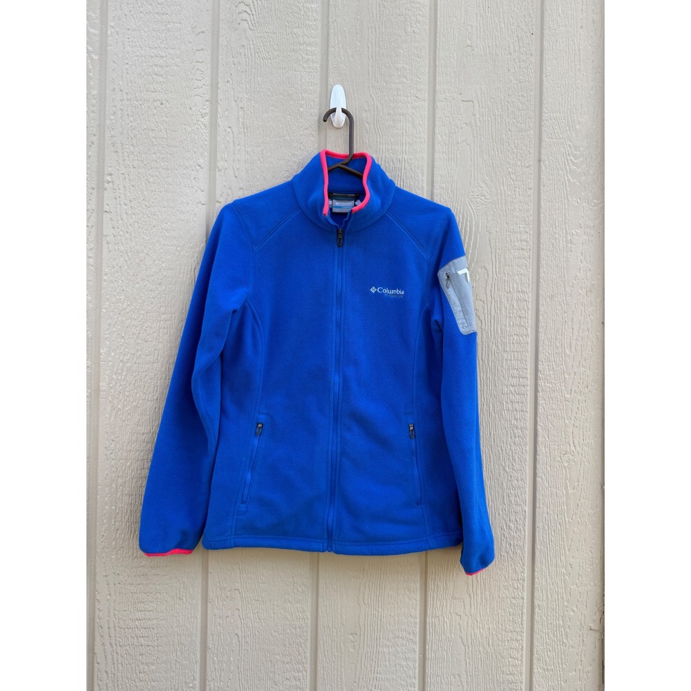 Columbia Titanium  Small Fleece Jacket Hiking Outdoor Polartec Full Zip Blue